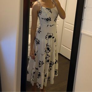 white floral dress